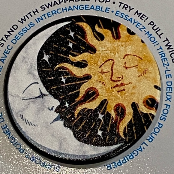 PopSocket Stylish PopGrip PopTop Cell Phone Joy Grip & Stand Sun and Moon NWT - Picture 2 of 6